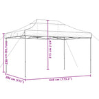 Partyzelt Faltbar Pop-Up Orange 440x292x315 cm