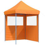 Partyzelt Faltbar Pop-Up mit 2 Seitenteilen Orange