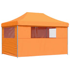 Partyzelt Faltbar Pop-Up mit 4 Seitenteilen Orange