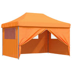 Partyzelt Faltbar Pop-Up mit 4 Seitenteilen Orange