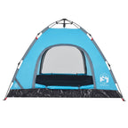 Campingzelt 3 Personen Blau Quick Release
