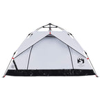 Kuppel-Campingzelt 3 Personen Weiß Verdunkelt Quick Release