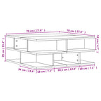 Couchtisch Schwarz 70x70x29 cm Holzwerkstoff