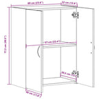 Aktenschrank Weiß 60x32x77,5 cm Holzwerkstoff