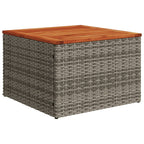 8-teiliges Gartensofa-Set mit Kissen, grau, Polyrattan