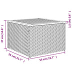 12-tlg. Garten-Sofagarnitur mit Kissen Schwarz Poly Rattan