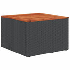 4-teiliges Gartensofa-Set mit Kissen, schwarzes Polyrattan