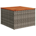 8-teiliges Gartensofa-Set mit Kissen, grau, Polyrattan