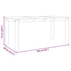 Esstisch PANAMA Grau 160x80x75 cm Massivholz Kiefer