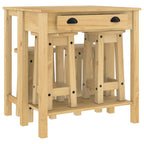 5-tlg. Bar-Set Massivholz Kiefer