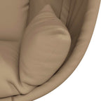 Hängesessel Ei-Design mit Ständer Taupe Rattan und Stahl