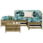 5-tlg. Garten-Lounge-Set mit Kissen Imprägniertes Kiefernholz