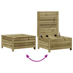 3-tlg. Garten-Lounge-Set mit Kissen Kiefernholz Imprägniert