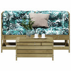 3-tlg. Garten-Lounge-Set mit Kissen Kiefernholz Imprägniert