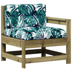 7-tlg. Garten-Lounge-Set mit Kissen Imprägniertes Kiefernholz