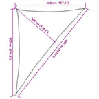 Sonnensegel 160 g/m² Dreieckig Sandfarben 4x5x6,8 m HDPE