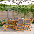Gartenstühle 8 Stk. Klappbar Anthrazit Stoff und Massivholz