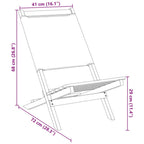 Gartenstühle 4 Stk. Klappbar Anthrazit Stoff und Massivholz