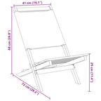 Gartenstühle 4 Stk. Klappbar Grün Stoff und Massivholz