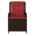 Liegende Gartenstühle 2 Stk. Braun Poly Rattan