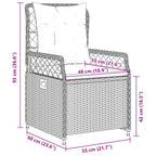 Liegende Gartenstühle 2 Stk. Braun Poly Rattan