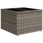 8-teiliges Gartensofa-Set mit Kissen, grau, Polyrattan
