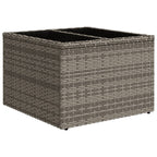 8-teiliges Gartensofa-Set mit Kissen, grau, Polyrattan