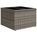 10-teiliges Gartensofa-Set mit Kissen, grau, Polyrattan