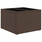 13-teiliges Gartensofa-Set mit Kissen, braun, Polyrattan