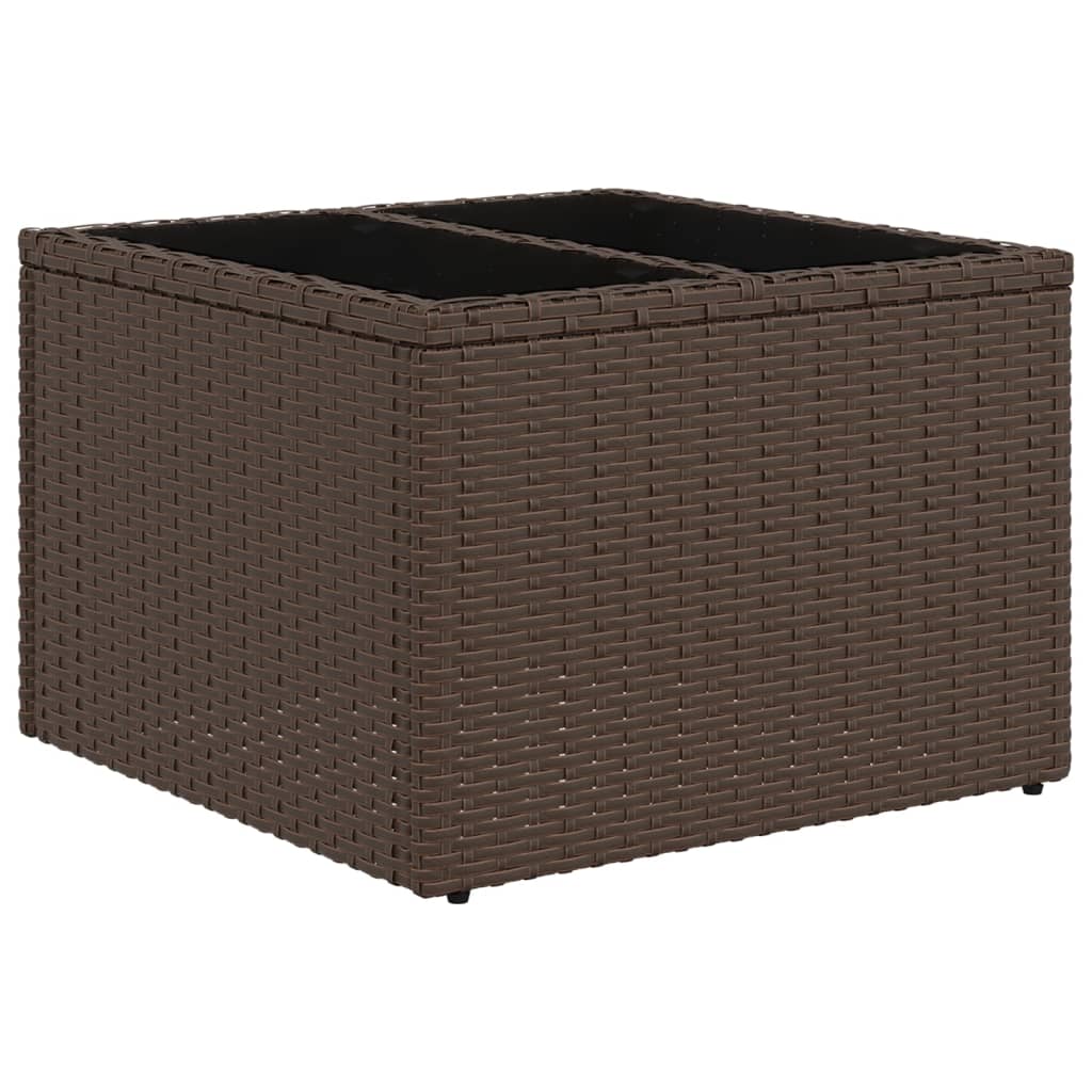 14-teiliges Gartensofa-Set mit Kissen, braun, Polyrattan