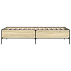 Bettgestell Sonoma-Eiche 90x200 cm Holzwerkstoff und Metall