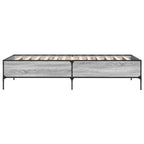 Bettgestell Grau Sonoma 90x200 cm Holzwerkstoff und Metall