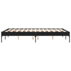 Bettgestell Schwarz 120x200 cm Holzwerkstoff und Metall