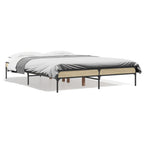 Bettgestell Sonoma-Eiche 120x200 cm Holzwerkstoff und Metall