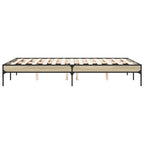 Bettgestell Sonoma-Eiche 120x200 cm Holzwerkstoff und Metall