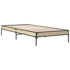 Bettgestell Sonoma-Eiche 90x200 cm Holzwerkstoff und Metall