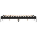 Bettgestell Schwarz 120x190 cm Holzwerkstoff und Metall