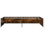 Bettgestell Räuchereiche 90x200 cm Holzwerkstoff und Metall
