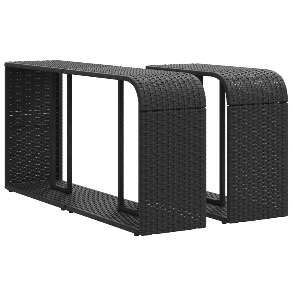 10-tlg. Garten-Sofagarnitur mit Kissen Braun Poly Rattan