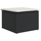 10-tlg. Garten-Sofagarnitur mit Kissen Braun Poly Rattan