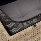 6-tlg. Garten-Sofagarnitur mit Kissen Beigemischung Poly Rattan
