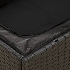 5-tlg. Garten-Sofagarnitur mit Kissen Schwarz Poly Rattan