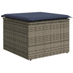 7-teiliges Gartensofa-Set mit Kissen, grau, Polyrattan