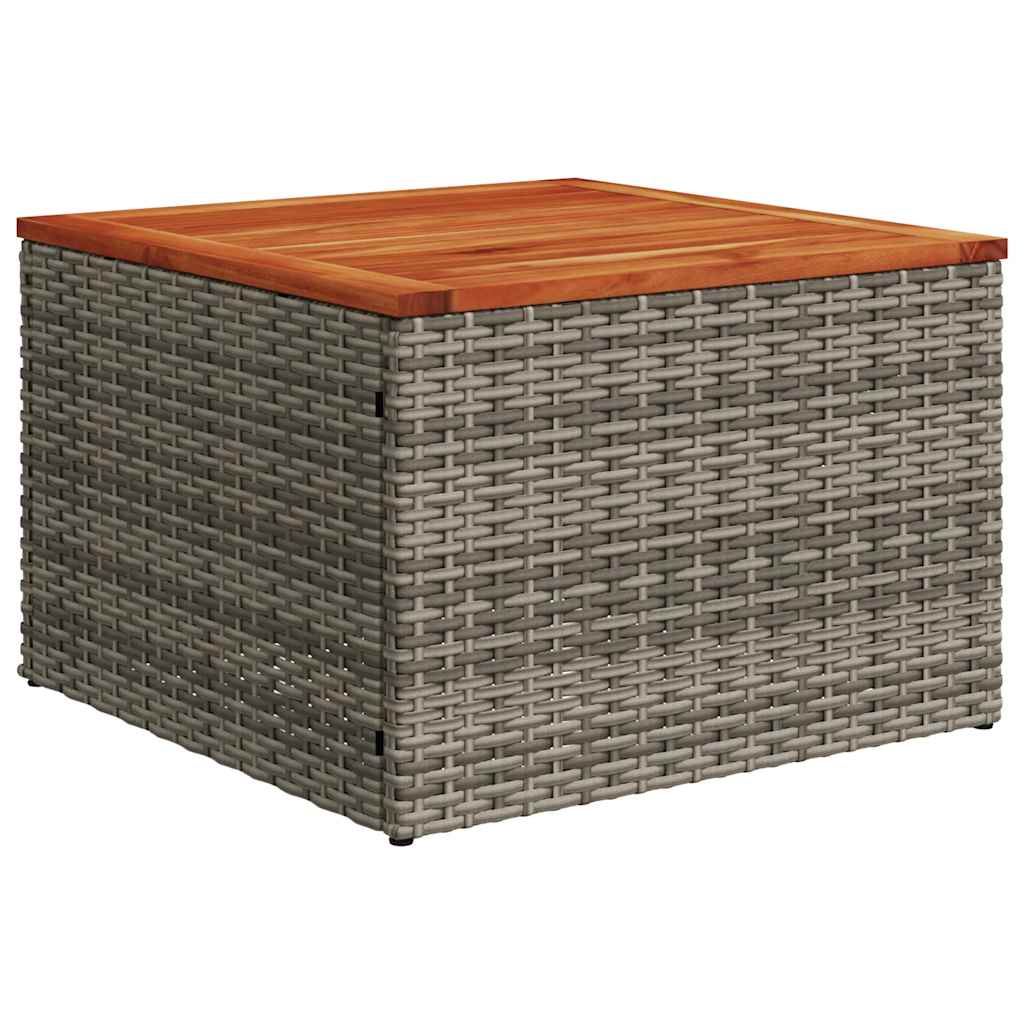 8-teiliges Gartensofa-Set mit Kissen, grau, Polyrattan