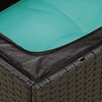10-tlg. Garten-Sofagarnitur mit Kissen Schwarz Poly Rattan