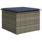 8-teiliges Gartensofa-Set mit Kissen, grau, Polyrattan