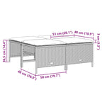 5-tlg. Garten-Sofagarnitur mit Kissen Braun Poly Rattan