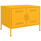 Couchtisch Senfgelb 68x50x50,5 cm Stahl