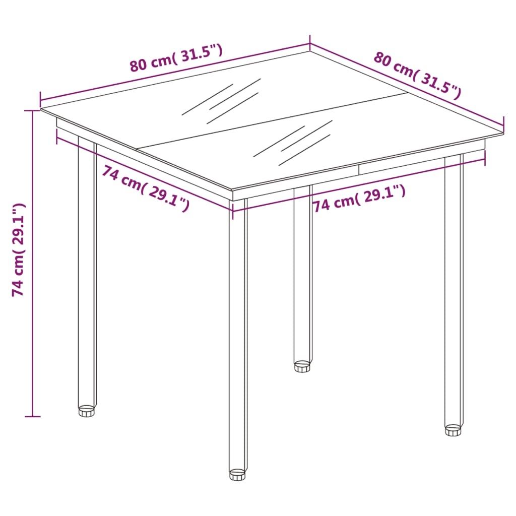 3-tlg. Garten-Essgruppe mit Kissen Braun Poly Rattan