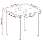 5-tlg. Garten-Essgruppe mit Kissen Braun Poly Rattan
